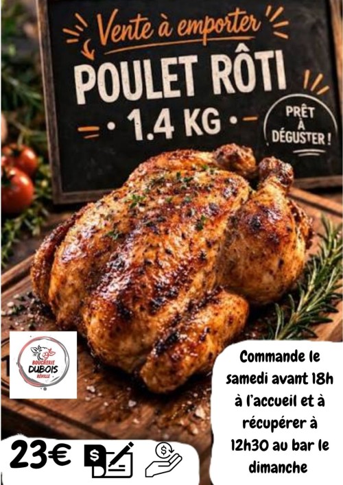 Commandez votre poulet r&ocirc;ti tous les dimanche de l'&eacute;t&eacute; au camping de Jonville